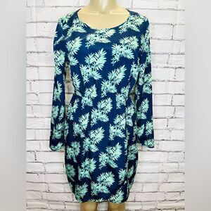 J. Crew long sleeve leaf dress size 8